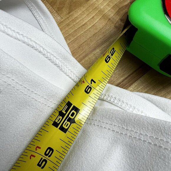 LULUS Extravagant Love White Backless Long Sleeve Ruched Maxi Dress Size Medium - Picture 10 of 10